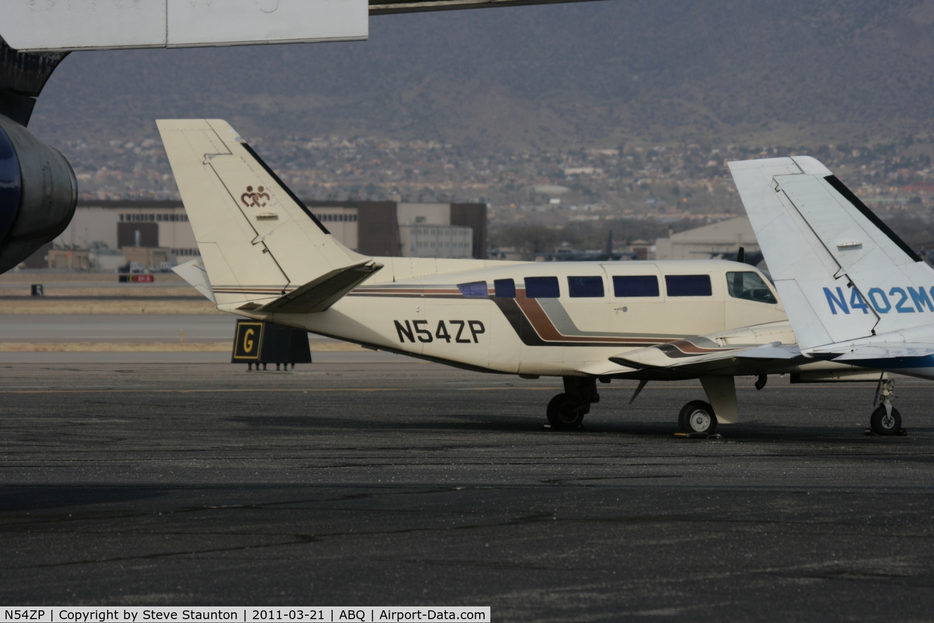 N54ZP, 1980 Cessna 404 Titan C/N 404-0694, Taken at Alburquerque International Sunport Airport, New Mexico in March 2011 whilst on an Aeroprint Aviation tour