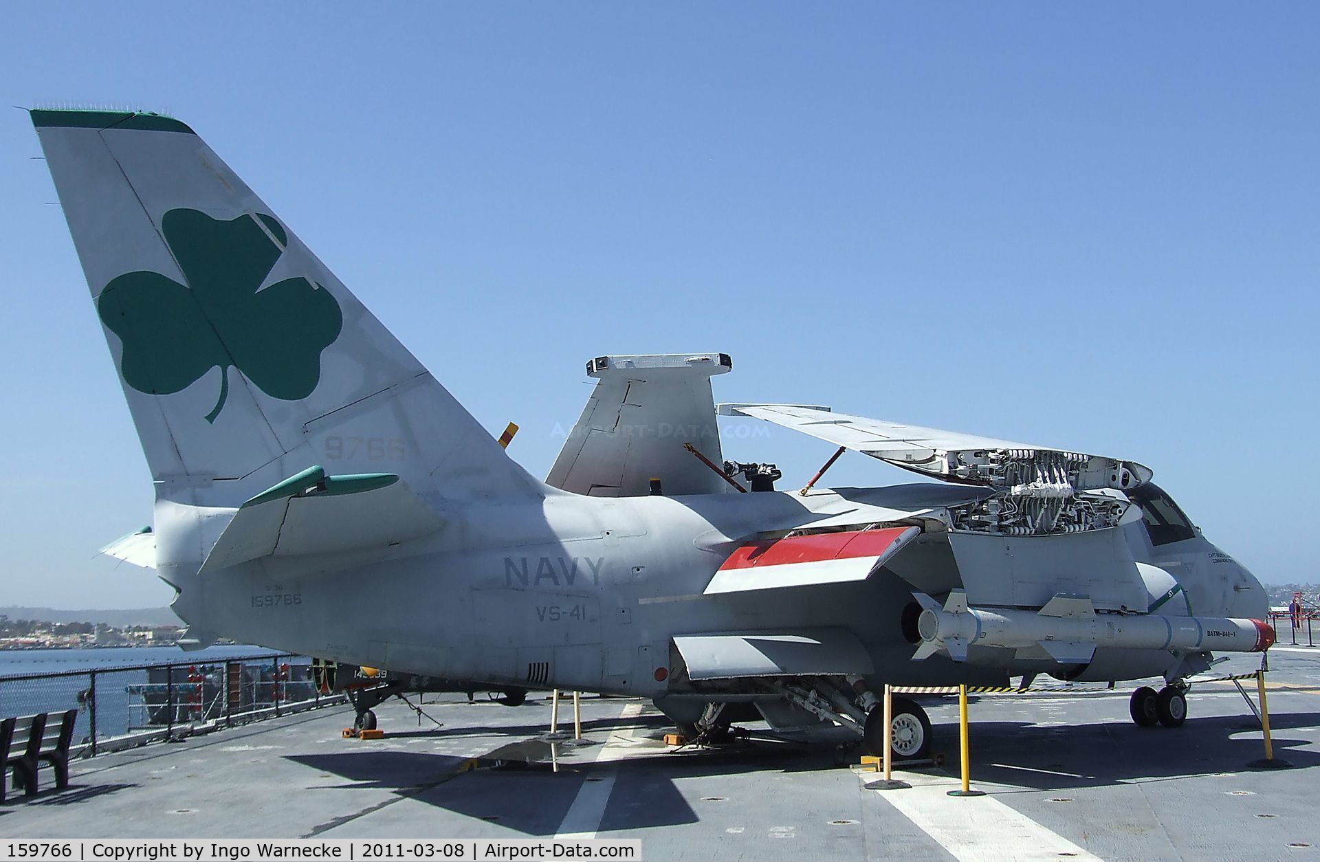 159766, Lockheed S-3A Viking C/N 394A-1095, Lockheed S-3A Viking on the flight deck of the USS Midway Museum, San Diego CA