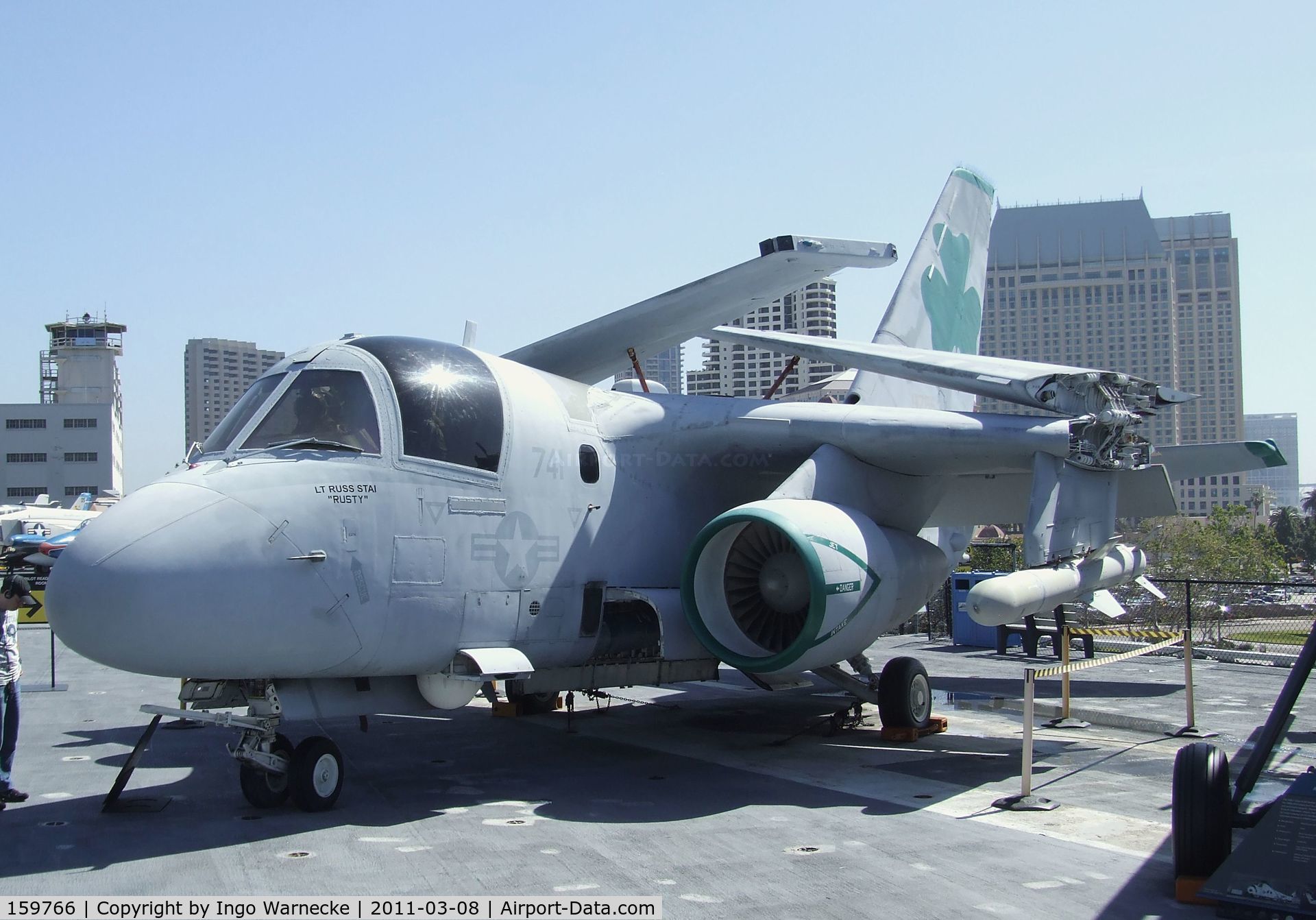 159766, Lockheed S-3A Viking C/N 394A-1095, Lockheed S-3A Viking on the flight deck of the USS Midway Museum, San Diego CA