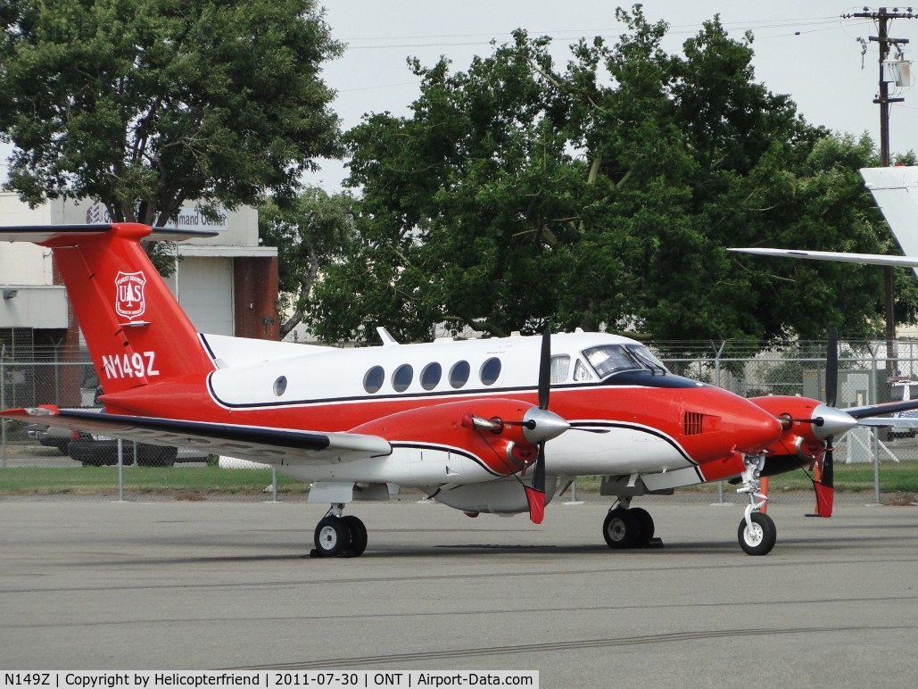 N149Z, 1985 Beech 200C Super King Air C/N BL-124, US Forest Service parked on the southside