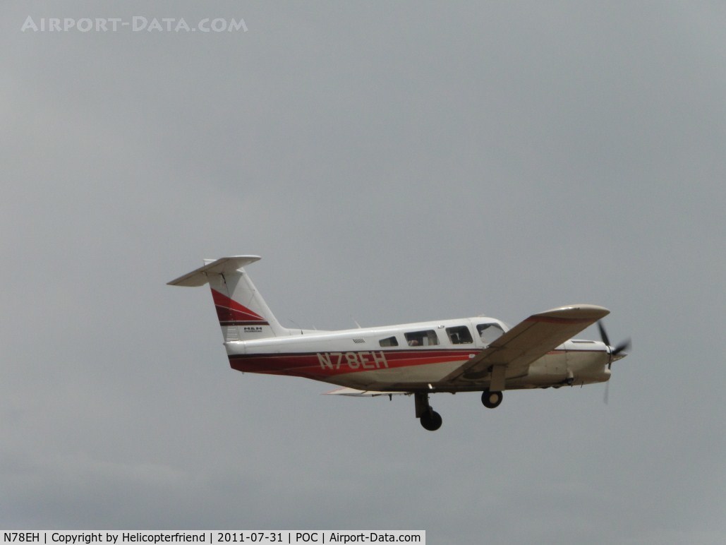 N78EH, 1978 Piper PA-32RT-300T Turbo Lance II C/N 32R-7887025, Lifting off from runway 8R, nose wheel retracted and main landing gear coming up
