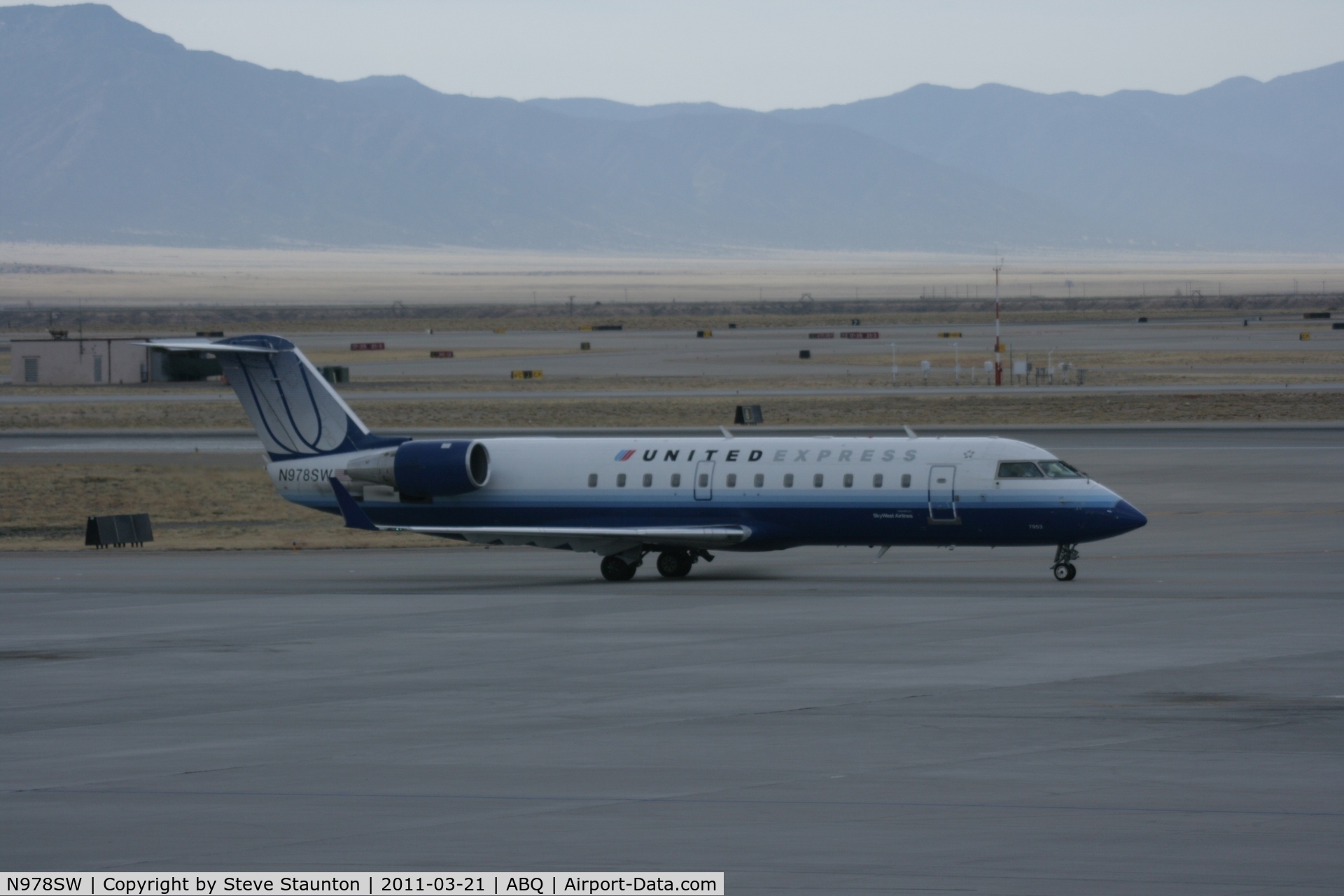 N978SW, 2004 Bombardier CRJ-200ER (CL-600-2B19) C/N 7953, Taken at Alburquerque International Sunport Airport, New Mexico in March 2011 whilst on an Aeroprint Aviation tour