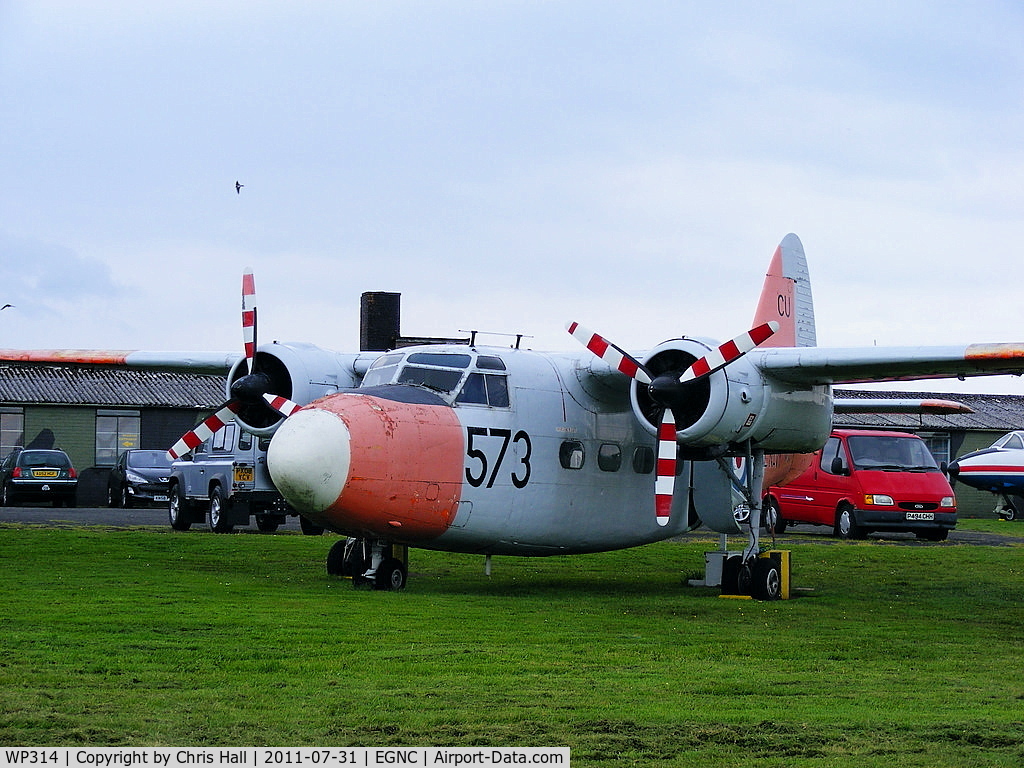 WP314, 1953 Percival P-57 Sea Prince T1 C/N P57/64, Displayed at the Solway Aviation Museum