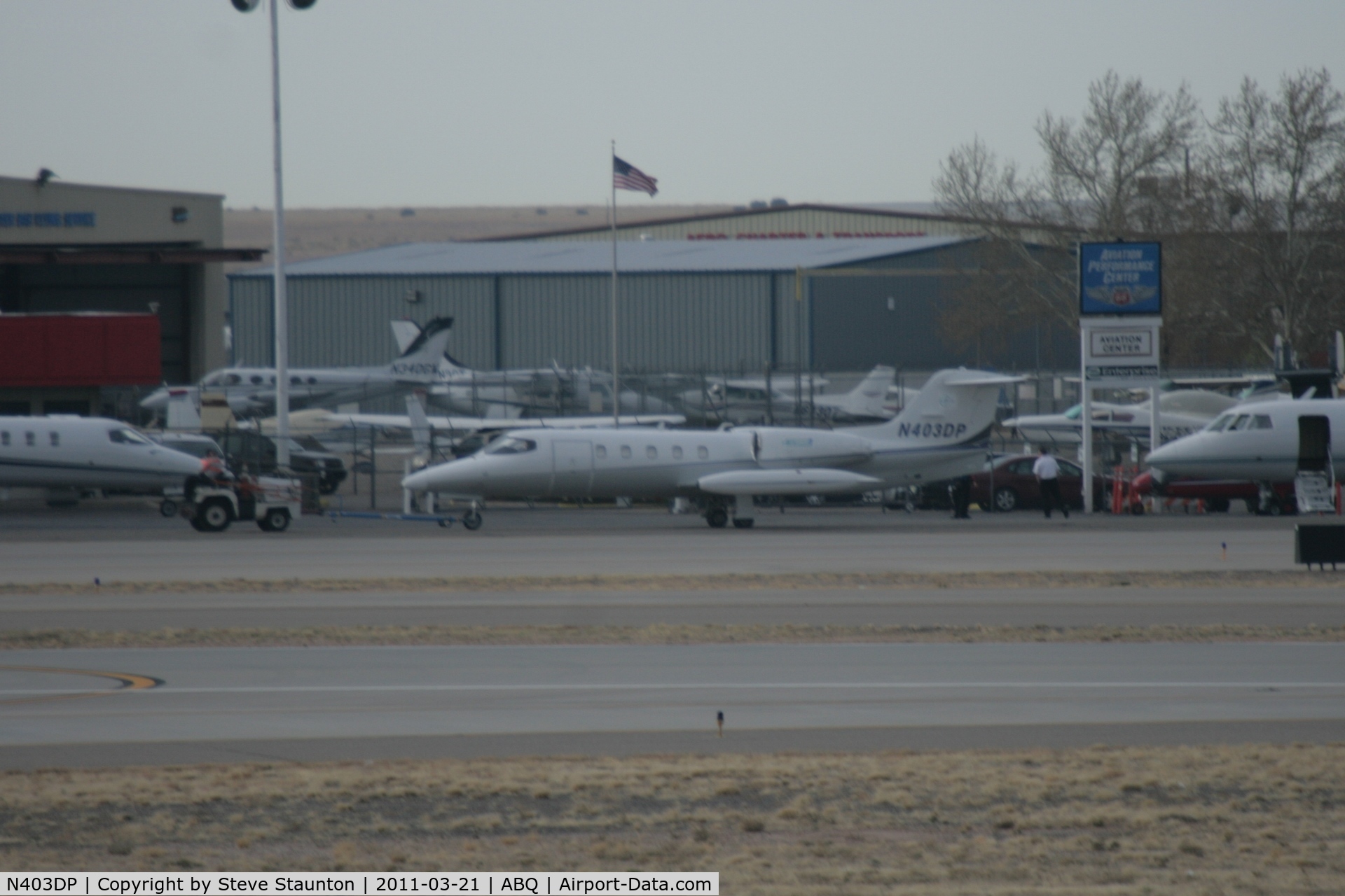 N403DP, 1981 Gates Learjet 35A C/N 446, Taken at Alburquerque International Sunport Airport, New Mexico in March 2011 whilst on an Aeroprint Aviation tour