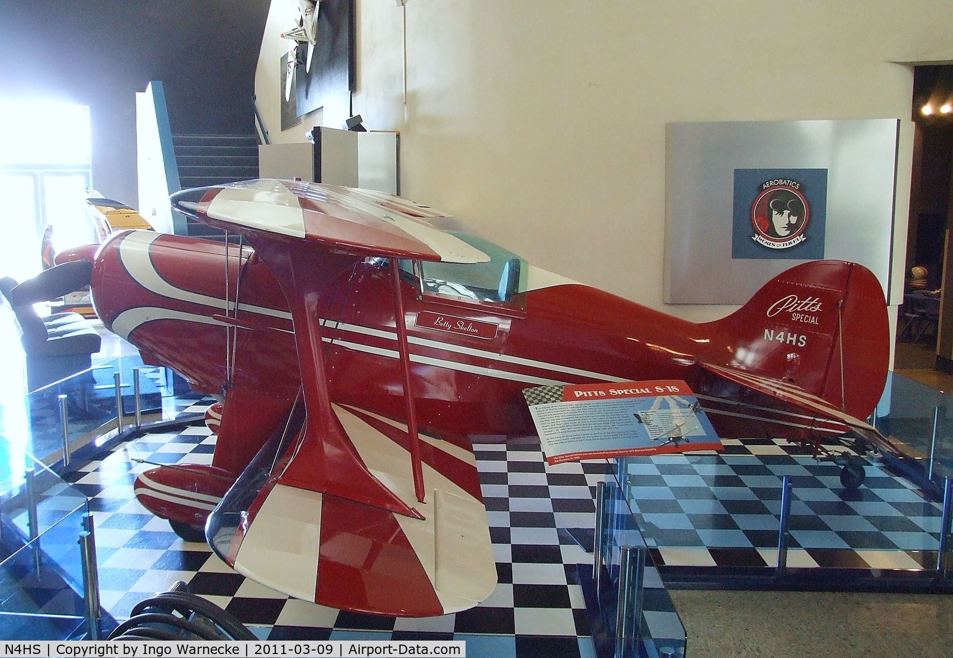 N4HS, 1975 Pitts S-1S Special C/N 10034, Pitts S-1S at the San Diego Air & Space Museum, San Diego CA