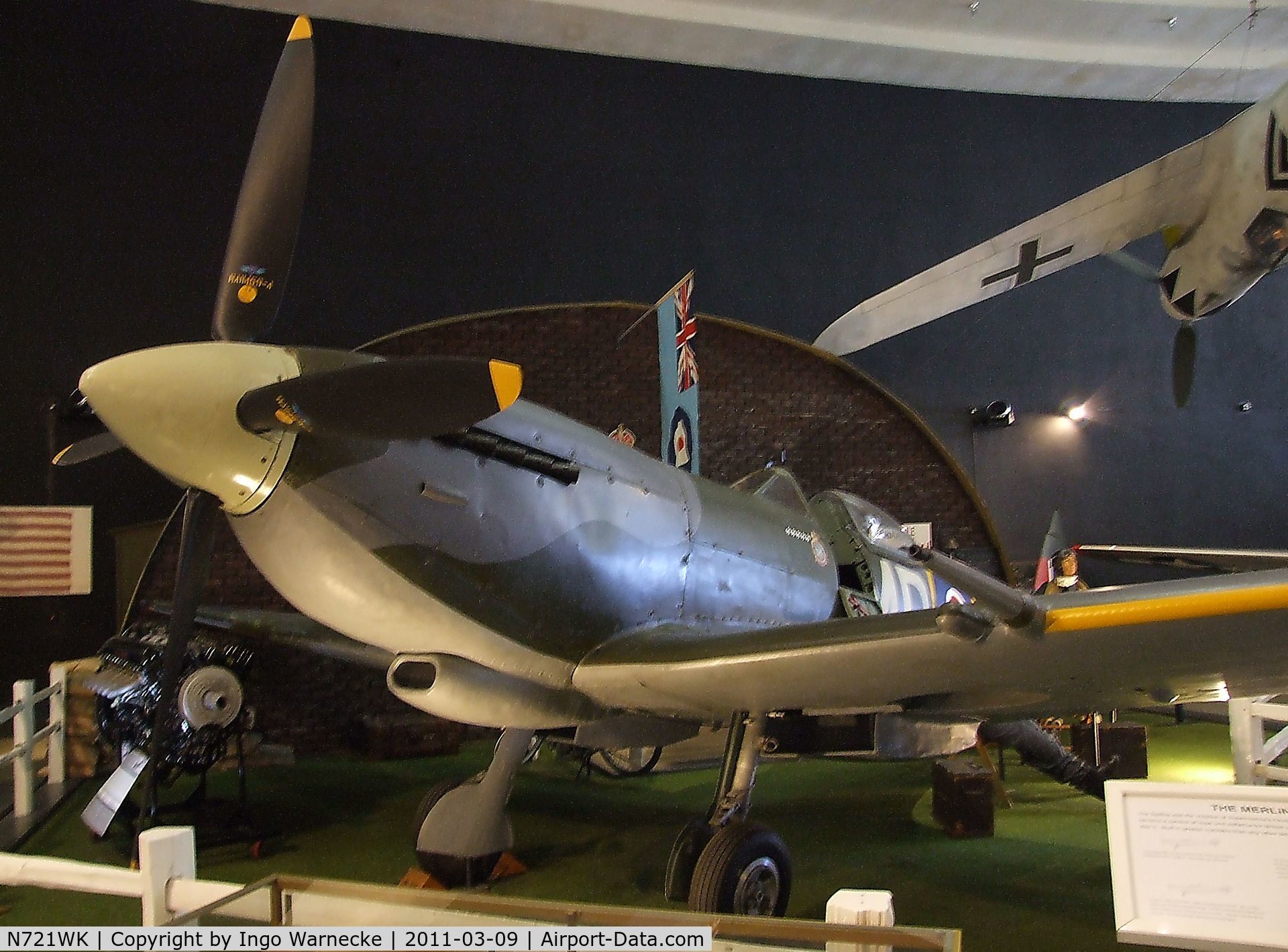 N721WK, 1945 Supermarine Spitfire LF. XVIe C/N CBAF.IX.4756, Supermarine Spitfire Mk XVI at the San Diego Air & Space Museum, San Diego CA