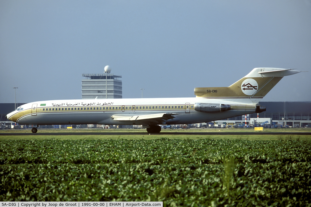 5A-DIG, 1977 Boeing 727-2L5 C/N 21333, Libyan Arab Airlines