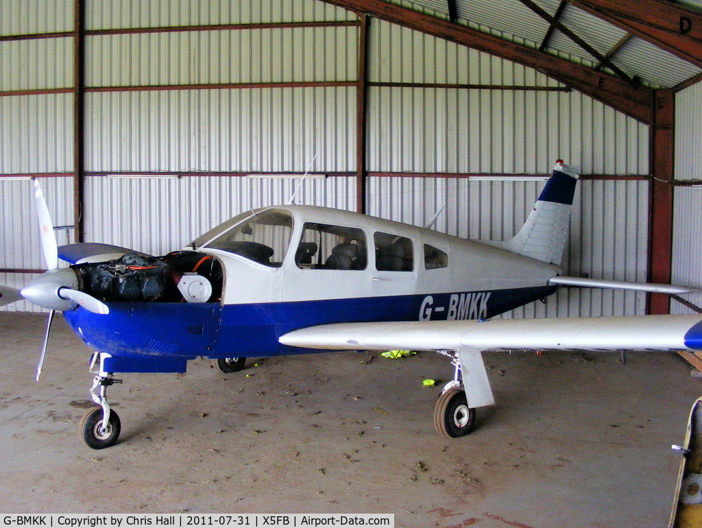 G-BMKK, 1975 Piper PA-28R-200 Cherokee Arrow C/N 28R-7535265, at Fishburn Airfield