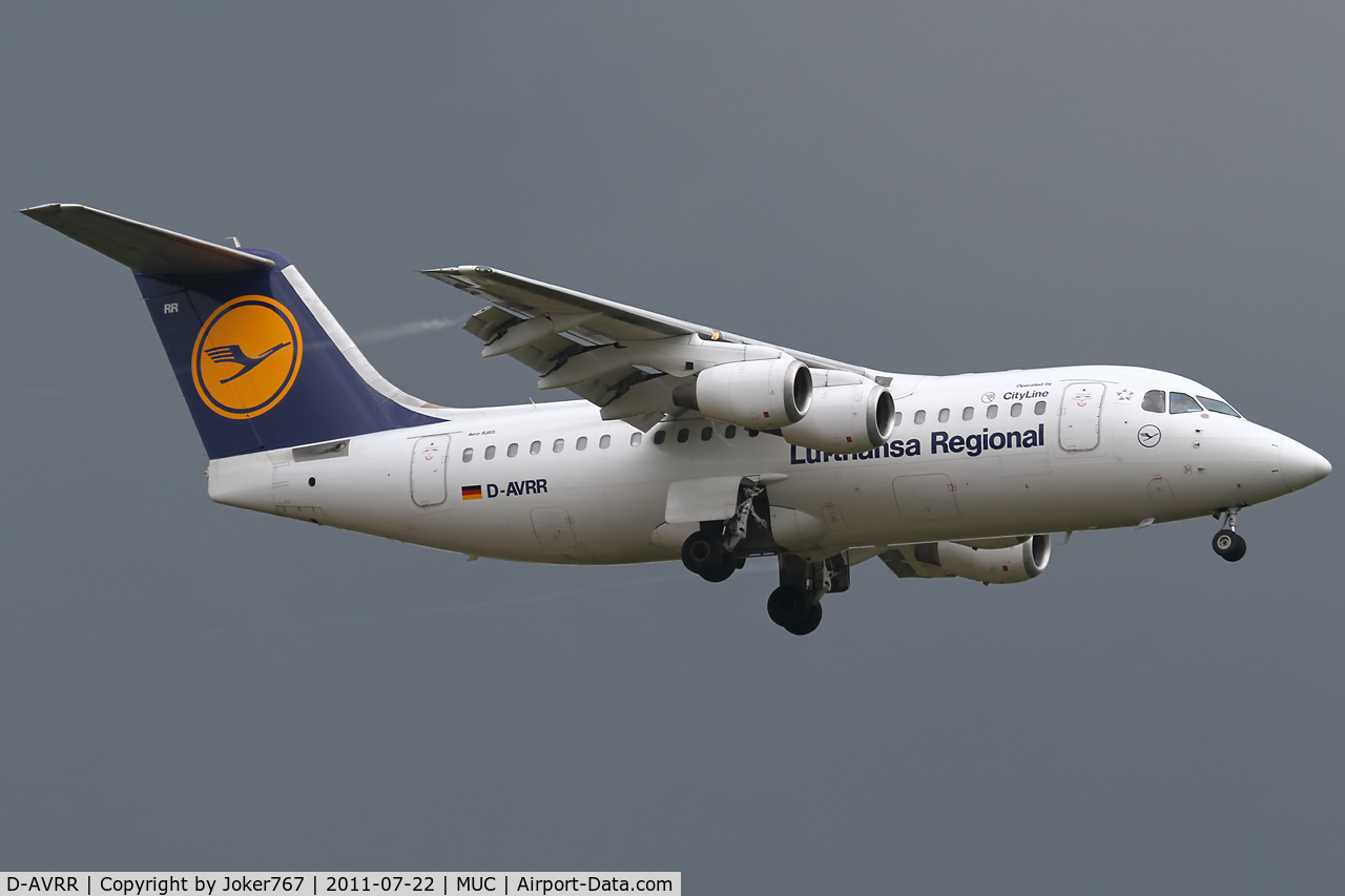 D-AVRR, 1997 BAE Systems Avro 146-RJ85 C/N E.2317, Lufthansa Regional (CityLine)