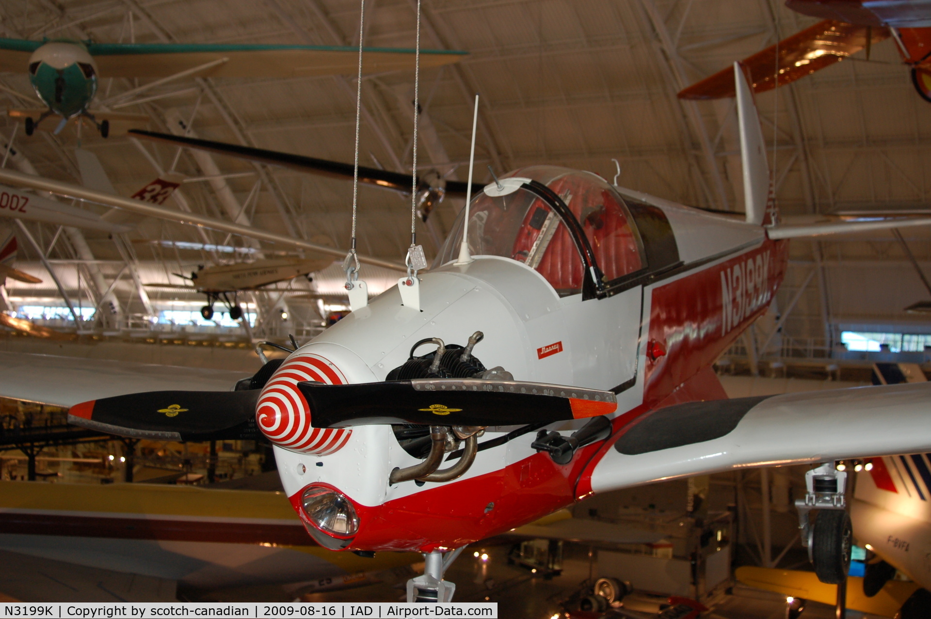 N3199K, 1968 Mooney M-18C C/N 201, 1968 Mooney Mite at the Steven F. Udvar-Hazy Center, Smithsonian National Air and Space Museum, Chantilly, VA