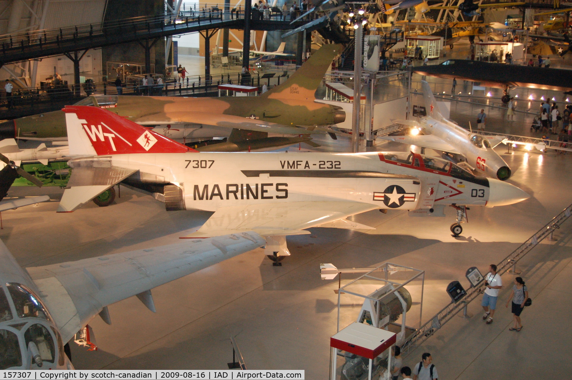 157307, McDonnell F-4J Phantom II C/N 4018, McDonnell F-4S Phantom II at the Steven F. Udvar-Hazy Center, Smithsonian National Air and Space Museum, Chantilly, VA