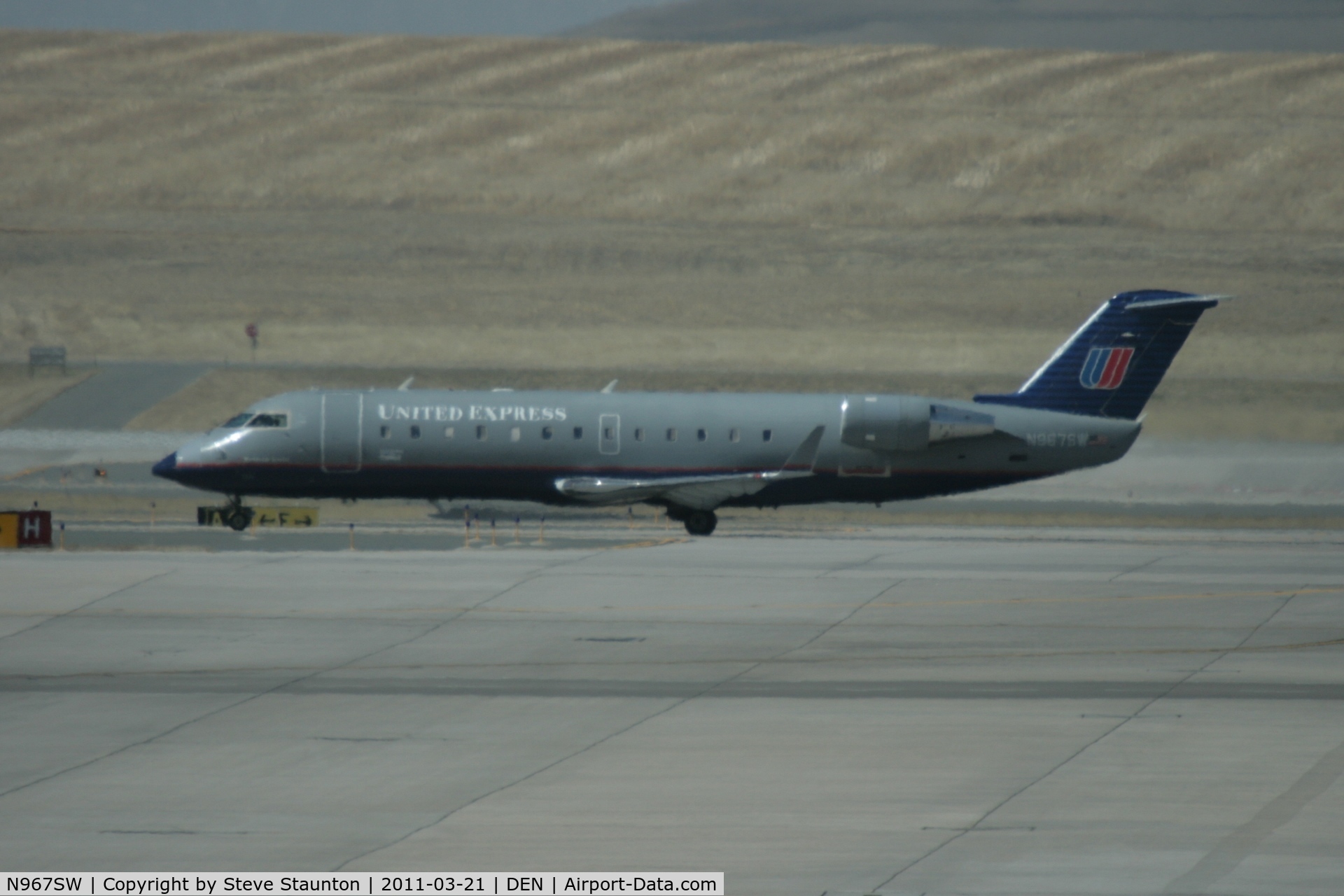 N967SW, 2003 Bombardier CRJ-200ER (CL-600-2B19) C/N 7872, Taken at Denver International Airport, in March 2011 whilst on an Aeroprint Aviation tour