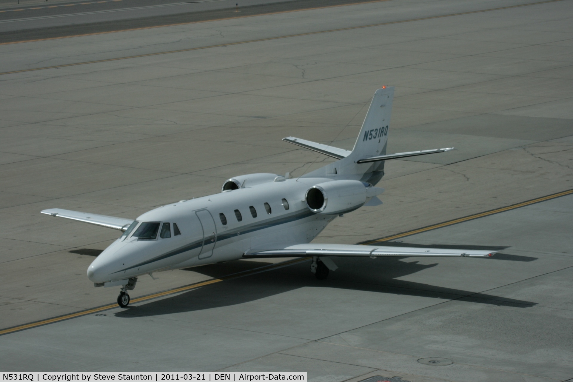 N531RQ, 2001 Cessna 560XL Citation Excel C/N 560-5184, Taken at Denver International Airport, in March 2011 whilst on an Aeroprint Aviation tour