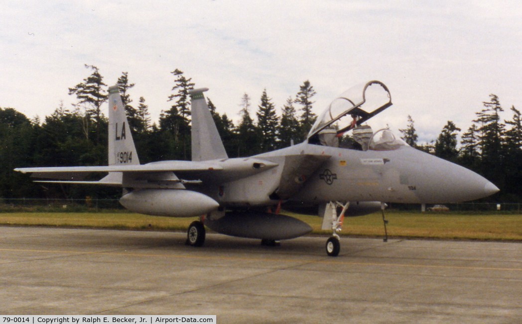 79-0014, 1979 McDonnell Douglas F-15D Eagle C/N 0637/D026, F-15D, Tail #79-0014, of the 405th TTW, 555th TFTS, Luke AFB, AZ.