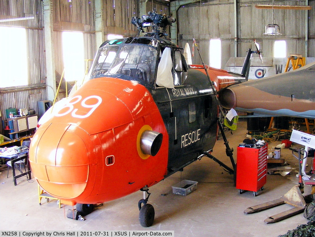XN258, Westland Whirlwind HAR.9 C/N WA270, Displayed at the North East Aircraft Museum, Unsworth