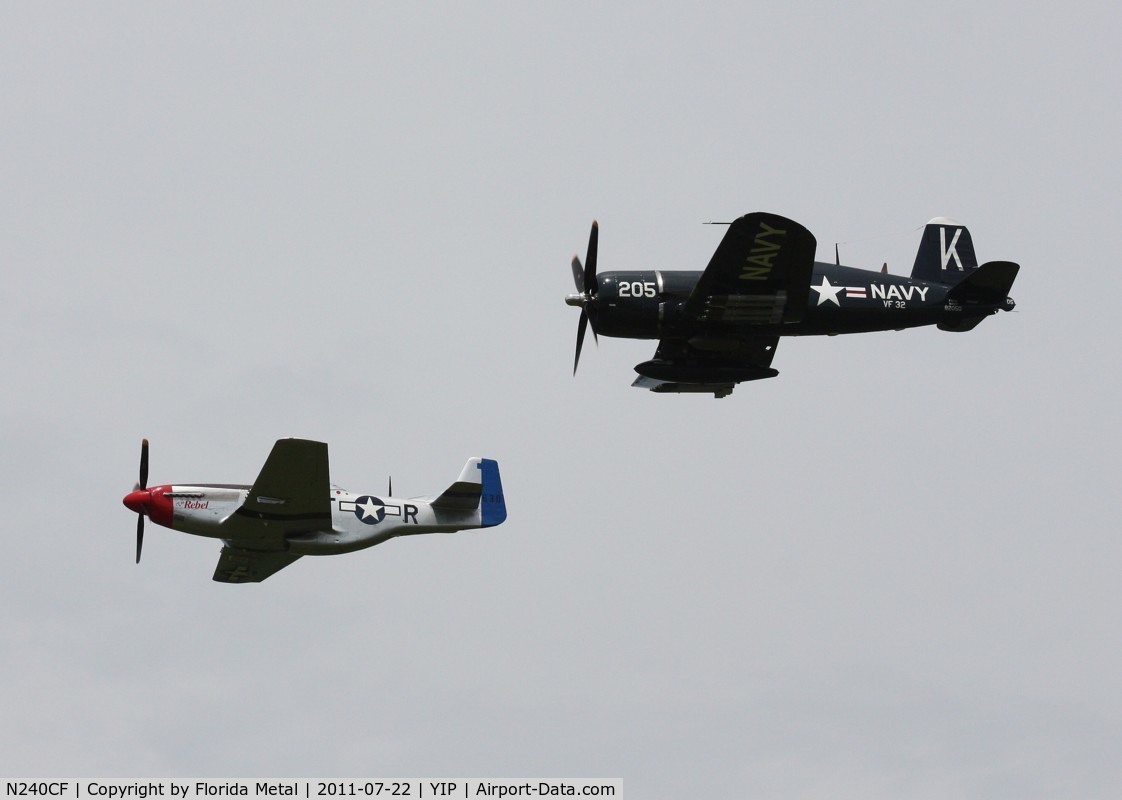 N240CF, 1945 Vought F4U-4 Corsair C/N 9513, F4U with P-51