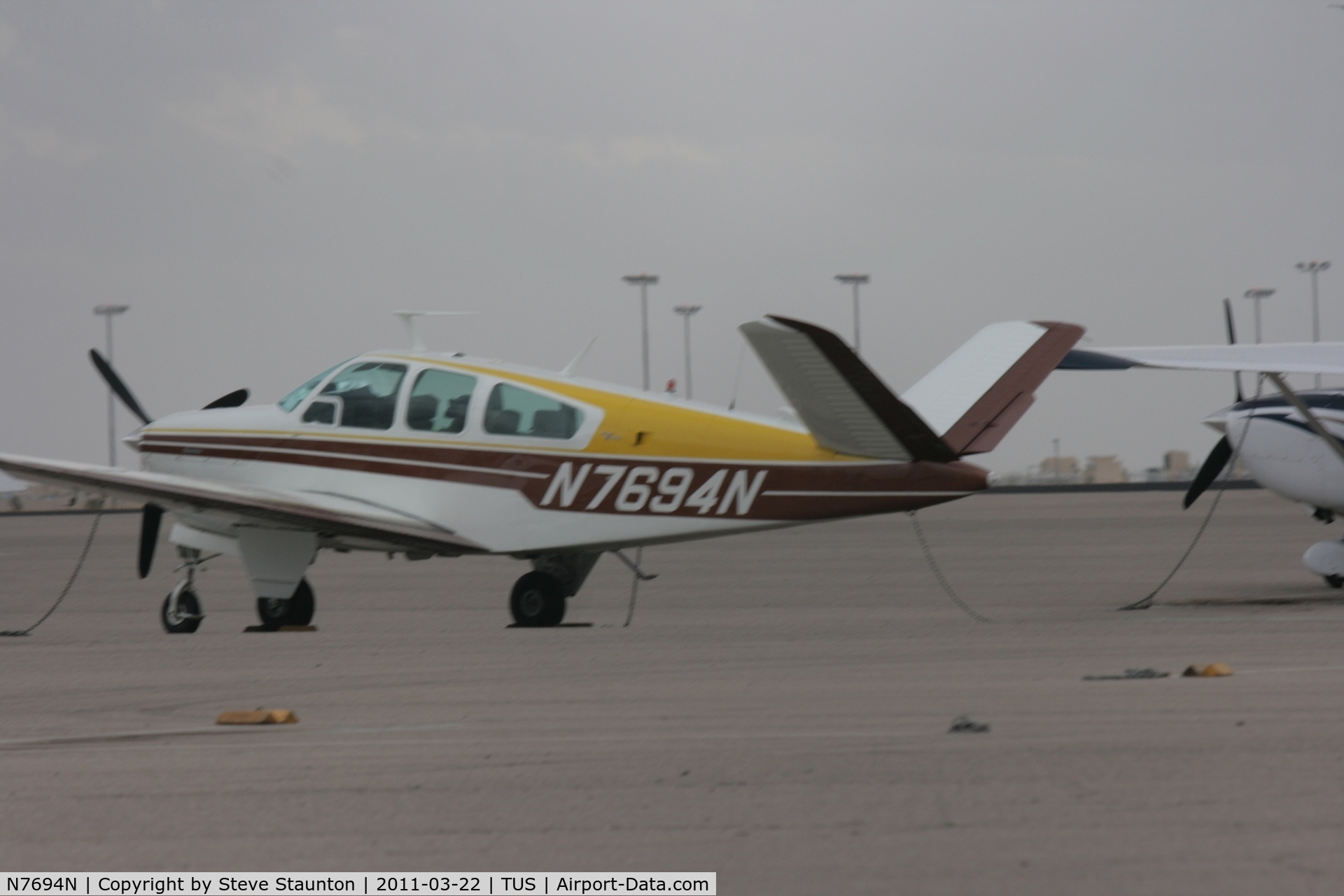 N7694N, 1968 Beech V35A Bonanza C/N D-8869, Taken at Tucson Airport, in March 2011 whilst on an Aeroprint Aviation tour