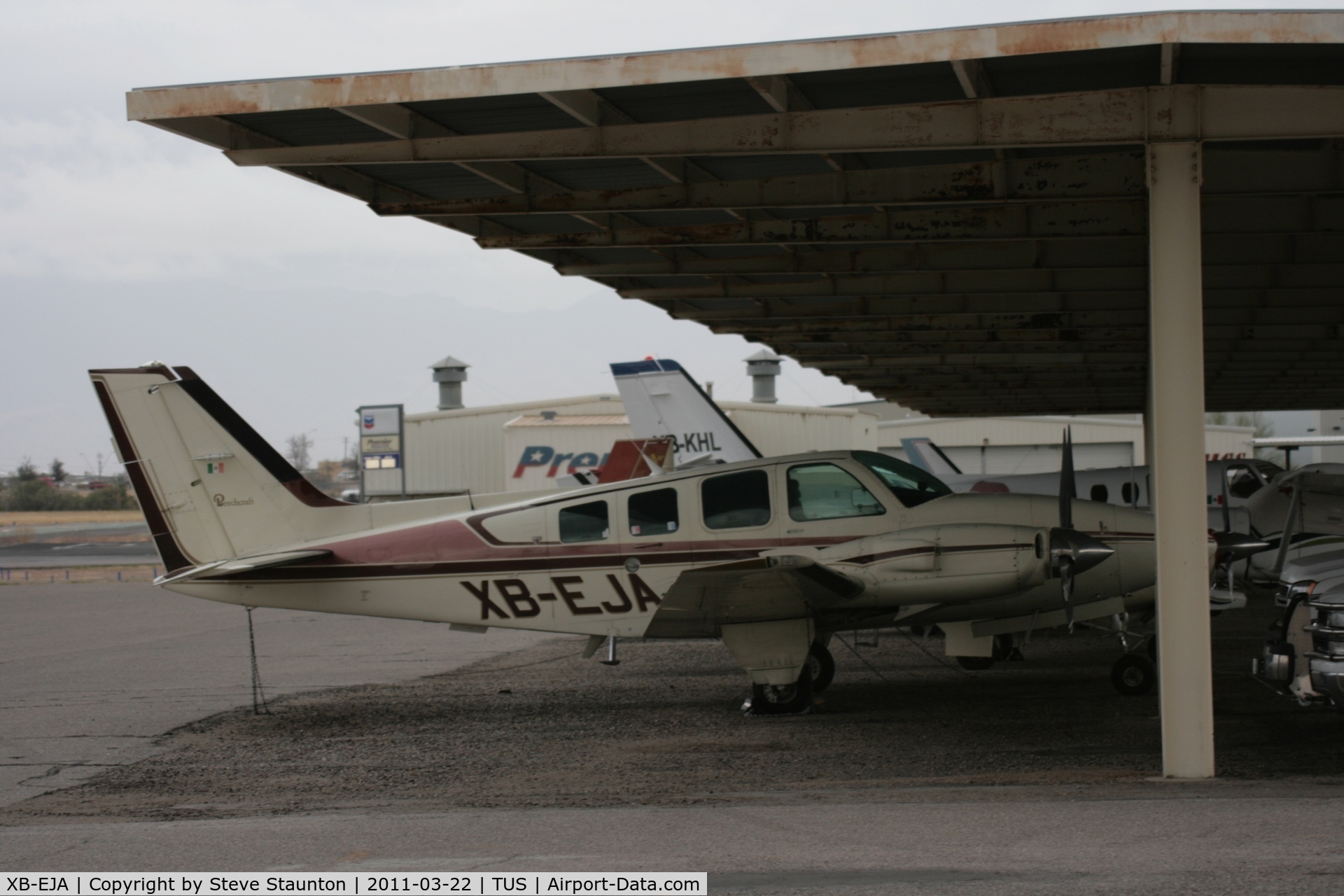 XB-EJA, 1981 Beech 58TC Baron Baron C/N TK-137, Taken at Tucson Airport, in March 2011 whilst on an Aeroprint Aviation tour