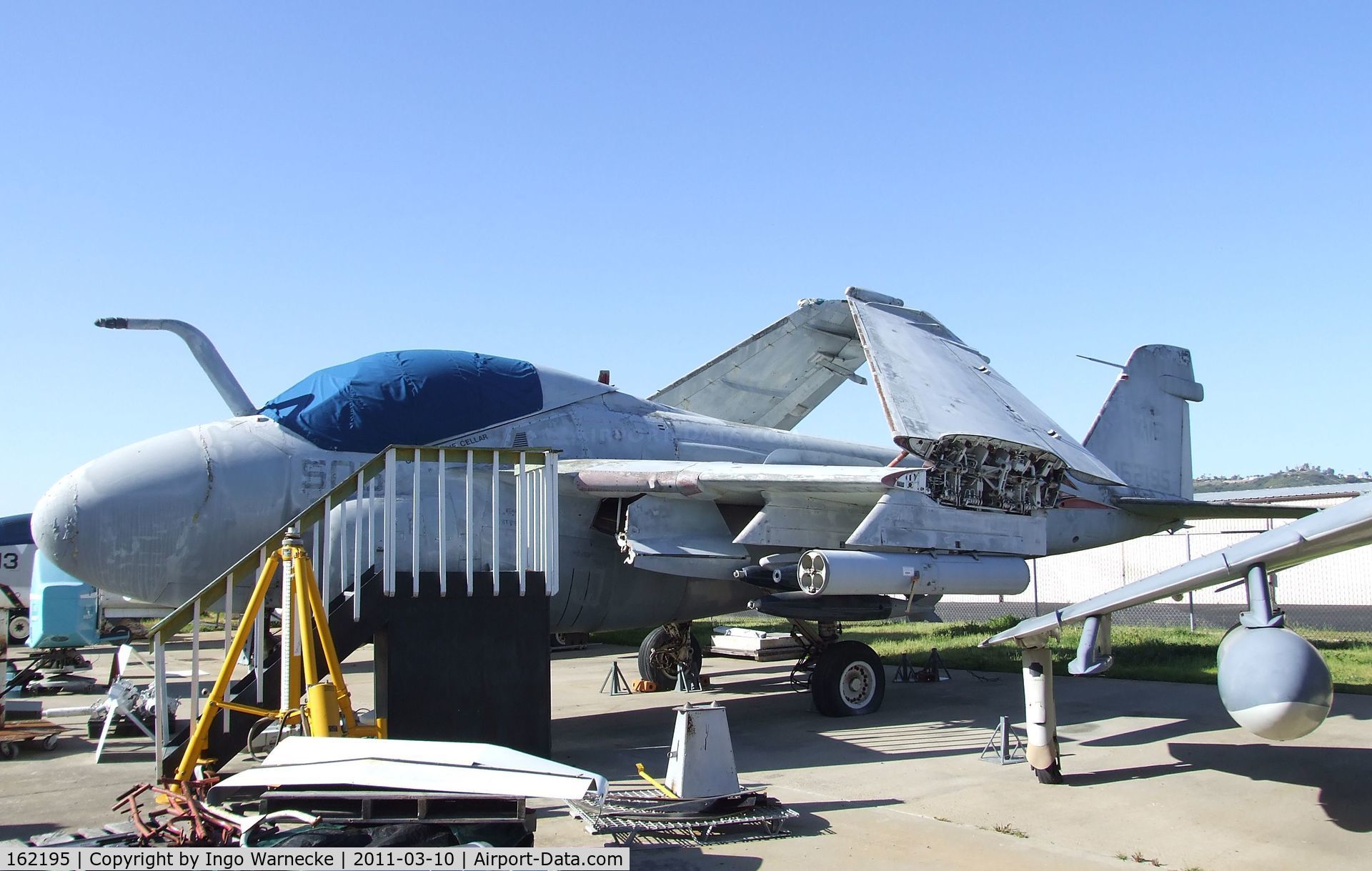 162195, Grumman A-6E Intruder C/N I-688, Grumman A-6E Intruder at the San Diego Air & Space Museum's Gillespie Field Annex, El Cajon CA