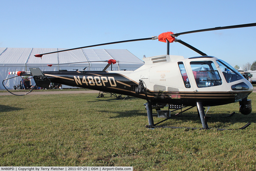 N480PD, 2005 Enstrom 480B C/N 5080, 2005 Enstrom Helicopter Corp 480B, c/n: 5080 on static display at 2011 Oshkosh