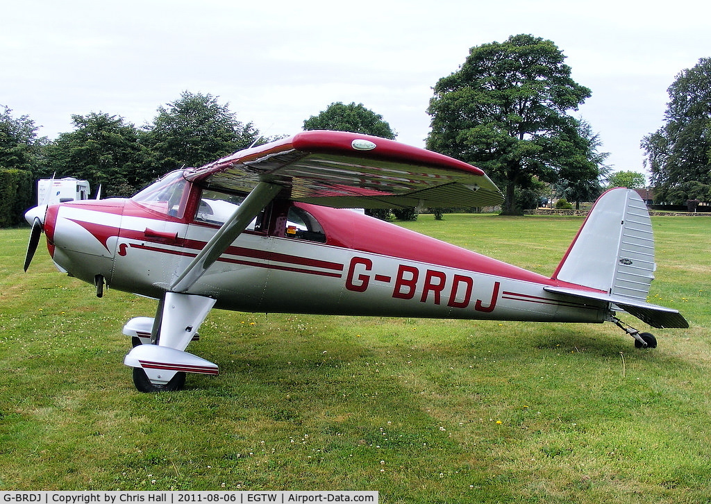 G-BRDJ, 1946 Luscombe 8F Silvaire C/N 3411, at the Luscombe fly-in at Oaksey Park