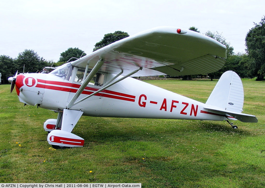 G-AFZN, 1940 Luscombe 8A Silvaire C/N 1186, at the Luscombe fly-in at Oaksey Park