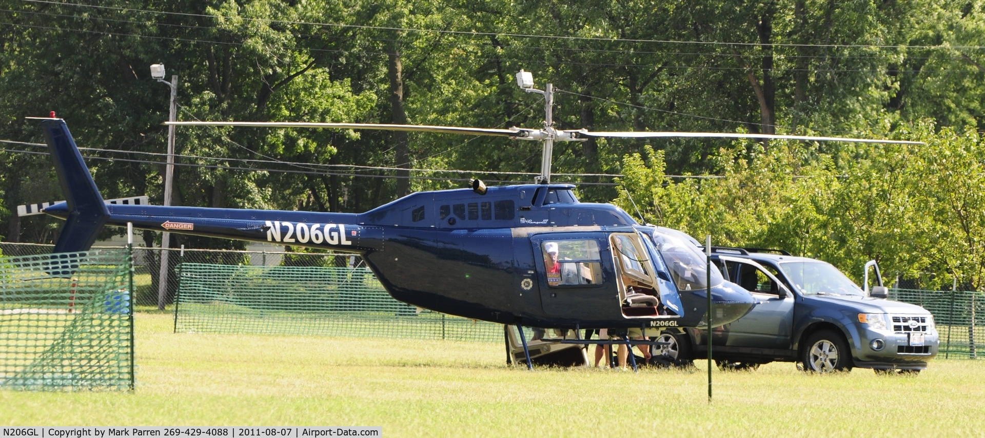 N206GL, Bell 206B JetRanger III C/N 2929, Taken in Michigan City, IN after Off Shore Boat Races.