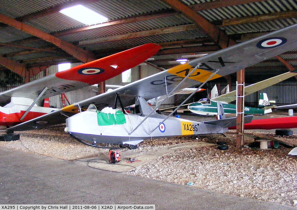 XA295, 1952 Slingsby T-31B Cadet TX.3 C/N 837, at the Cotswold Gliding Club, Aston Down