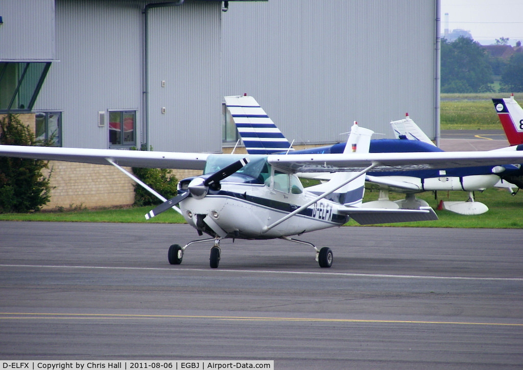 D-ELFX, 1981 Cessna R182 Skylane RG C/N R18201823, visitor to Staverton