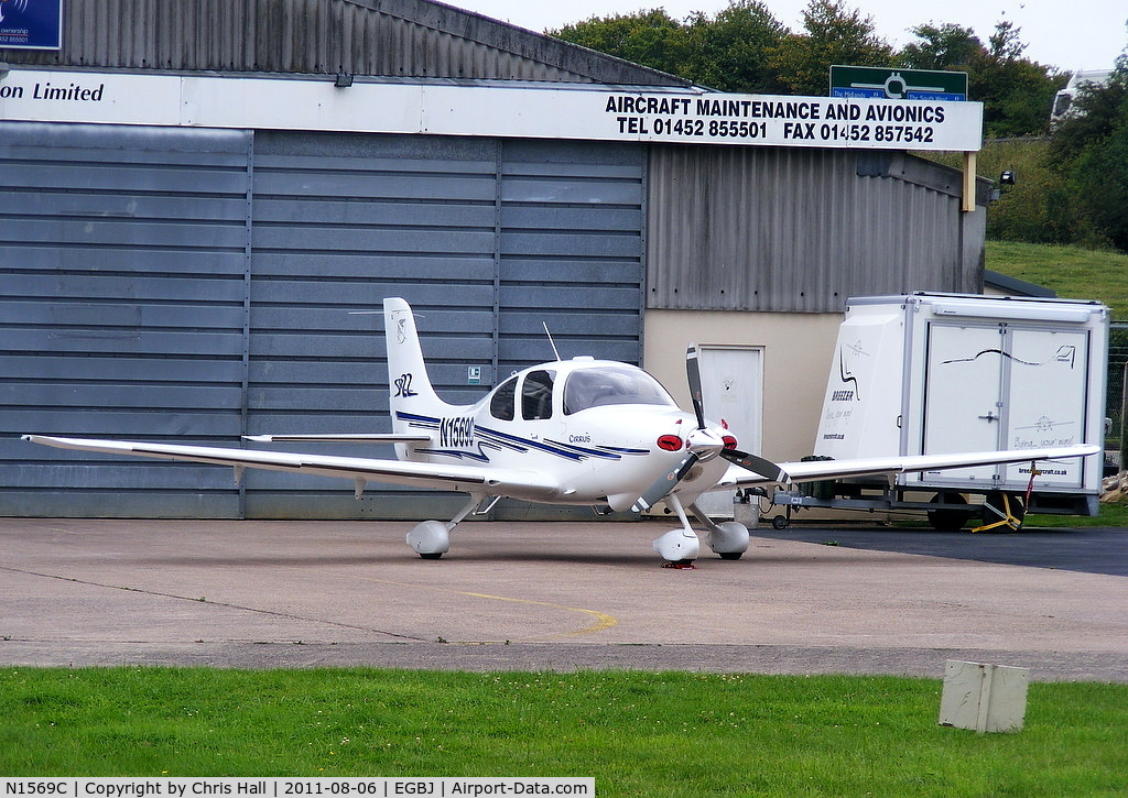 N1569C, 2003 Cirrus SR22 C/N 0581, visiting from its base at Coventry