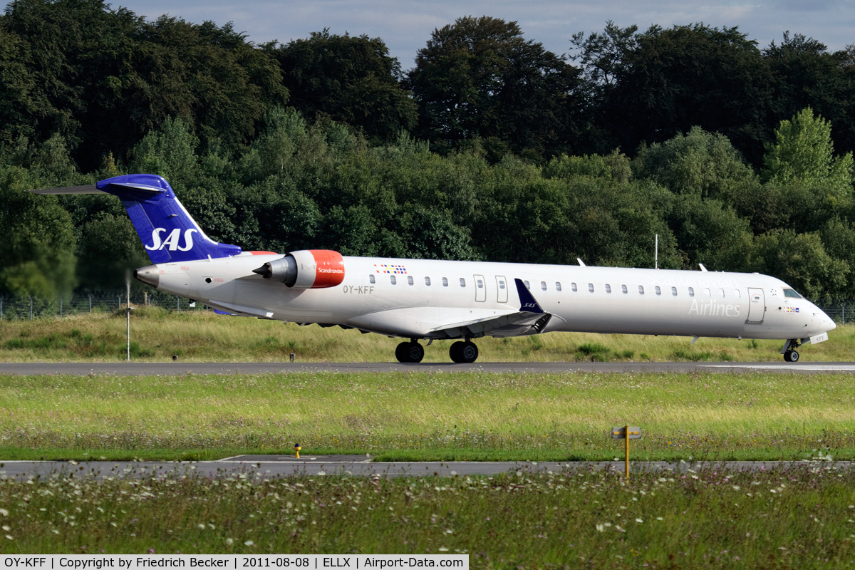 OY-KFF, 2009 Bombardier CRJ-900 (CL-600-2D24) C/N 15231, departure via RW24