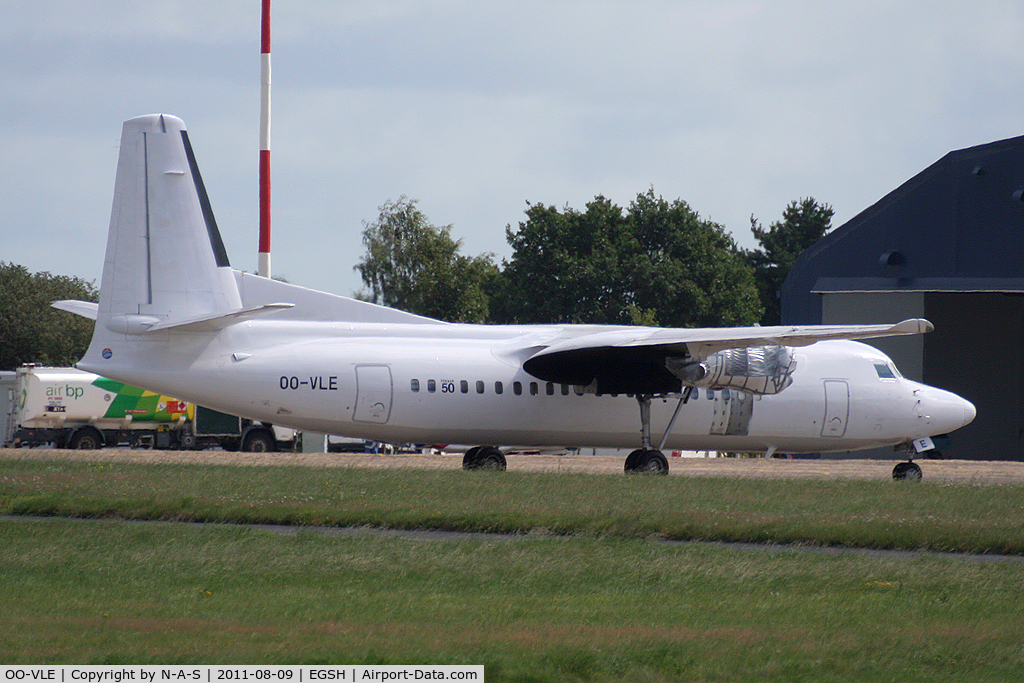 OO-VLE, 1988 Fokker 50 C/N 20132, Stored, for part out