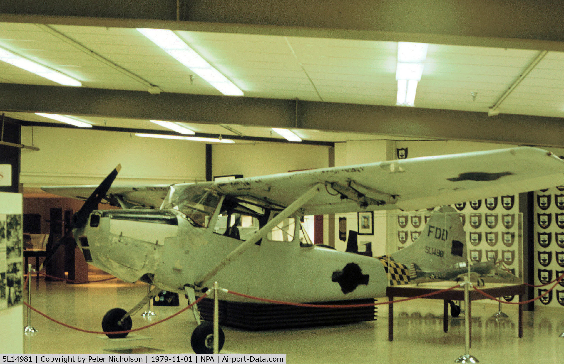 5L14981, 1950 Cessna O-1A Bird Dog C/N 21866, O-1A Bird Dog 51-4981 displayed as South Vietnam Air Force 5L-14981 at the Pensacola Naval Aviation Museum in November 1979.