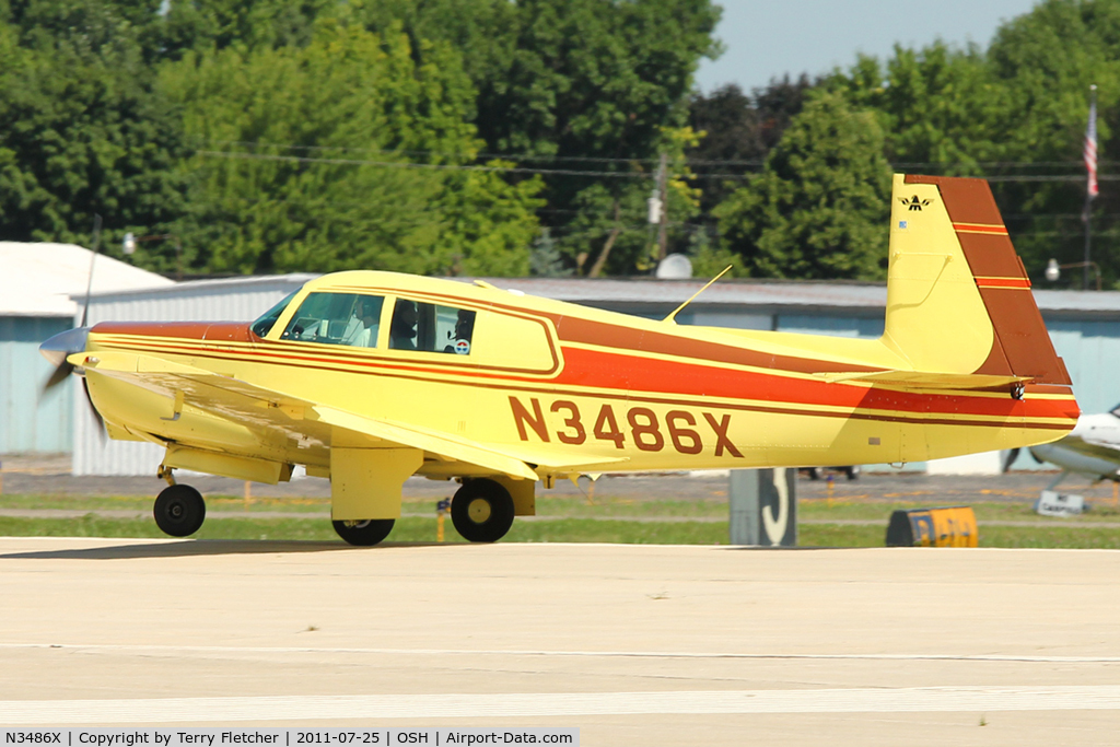 N3486X, 1966 Mooney M20C Ranger C/N 3423, 1966 Mooney M20C, c/n: 3423 at 2011 Oshkosh