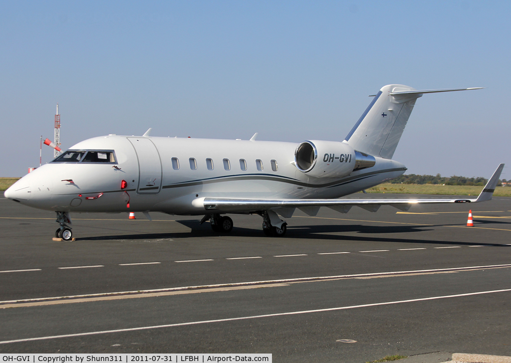 OH-GVI, 2010 Bombardier Challenger 605 (CL-600-2B16) C/N 5849, Parked...