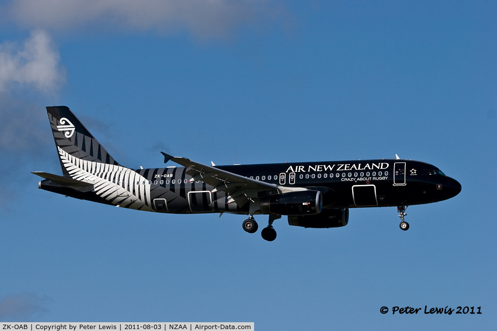 ZK-OAB, 2010 Airbus A320-232 C/N 4553, Air New Zealand Ltd., Auckland
Rugby World Cup 2011 colours