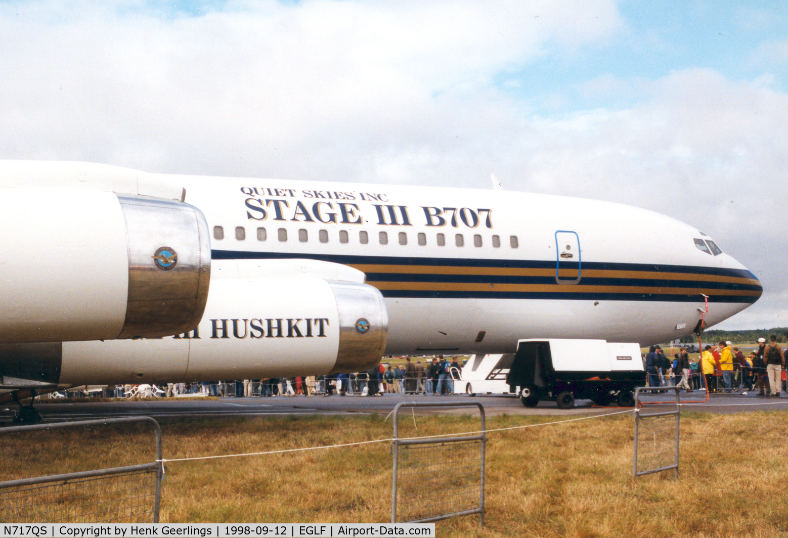 N717QS, 1974 Boeing 707-3J6B C/N 20717, Quiet Skies Inc

Farnborough Show sep 1998