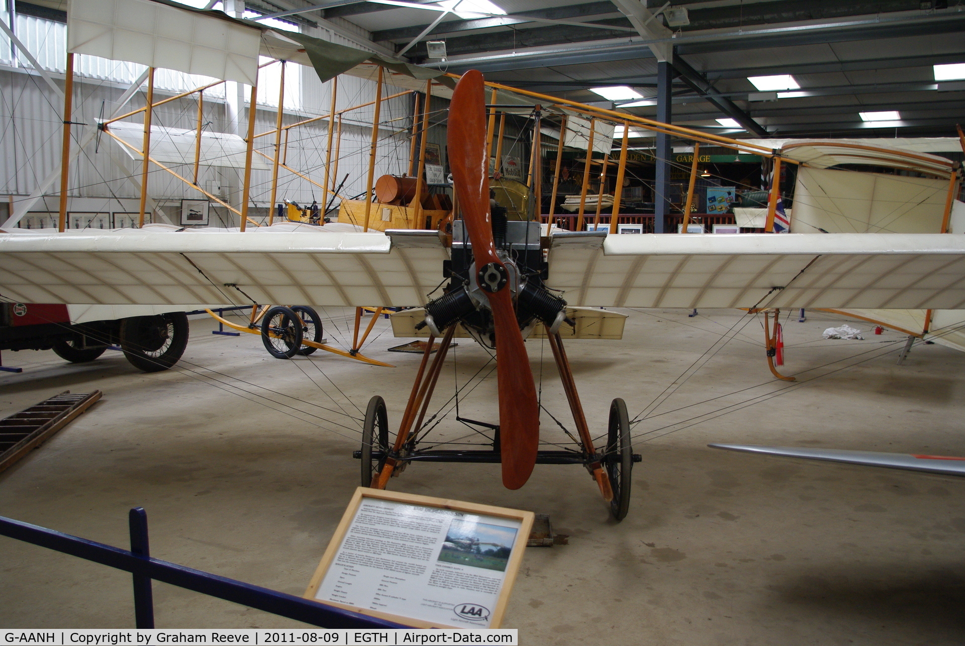 G-AANH, 1910 Deperdussin Monoplane Type D C/N BAPC005, On display.