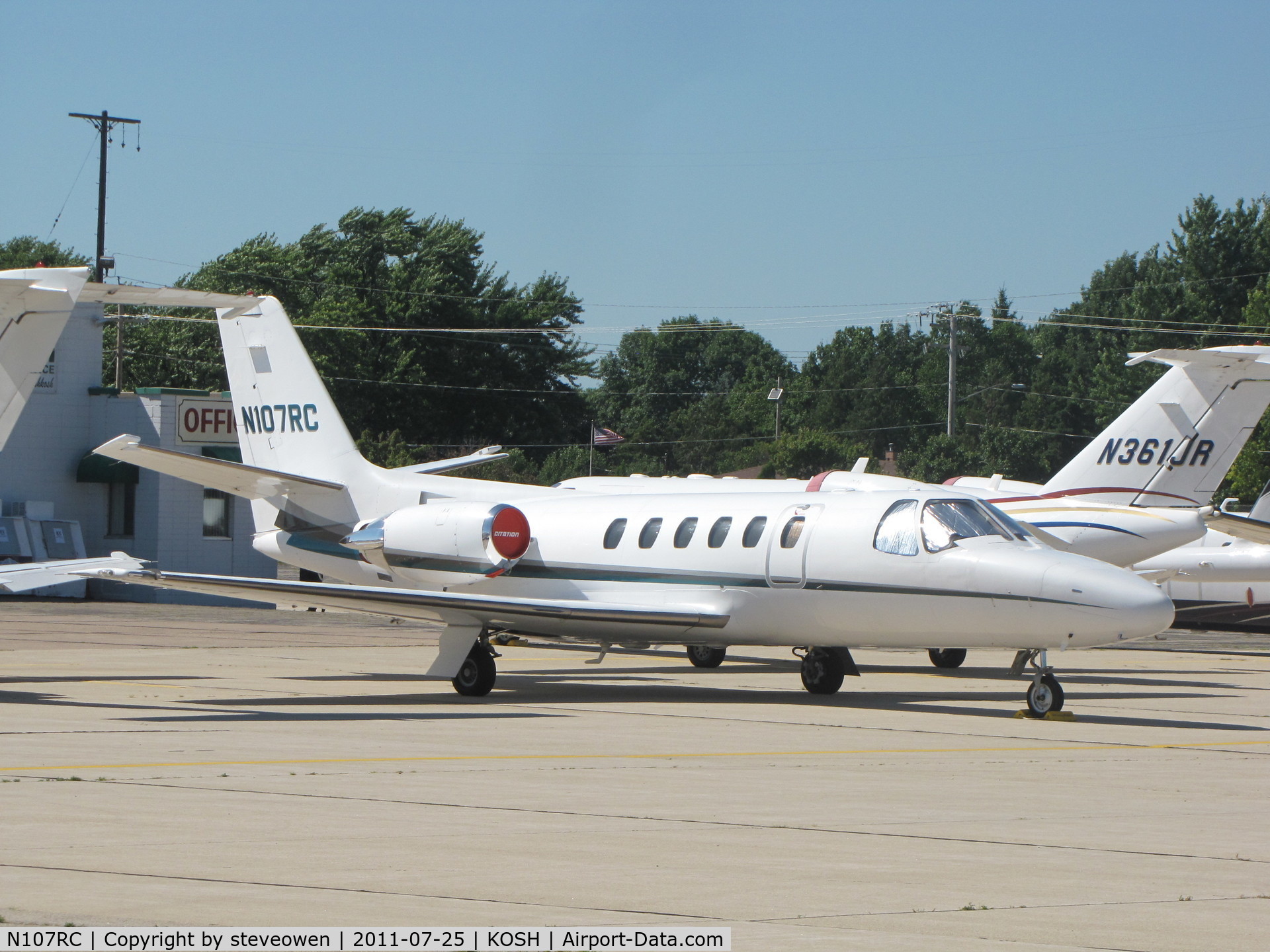 N107RC, 1988 Cessna S550 Citation IIS C/N S550-0150, Basler FBO ramp EAA 2011