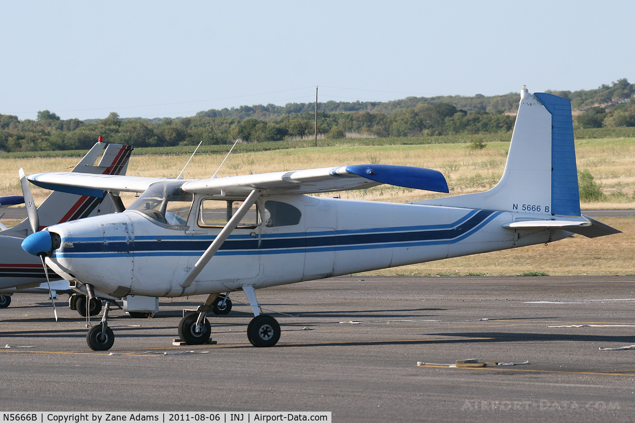 N5666B, 1956 Cessna 182 Skylane C/N 33666, At Hillsboro Municipal Airport, TX