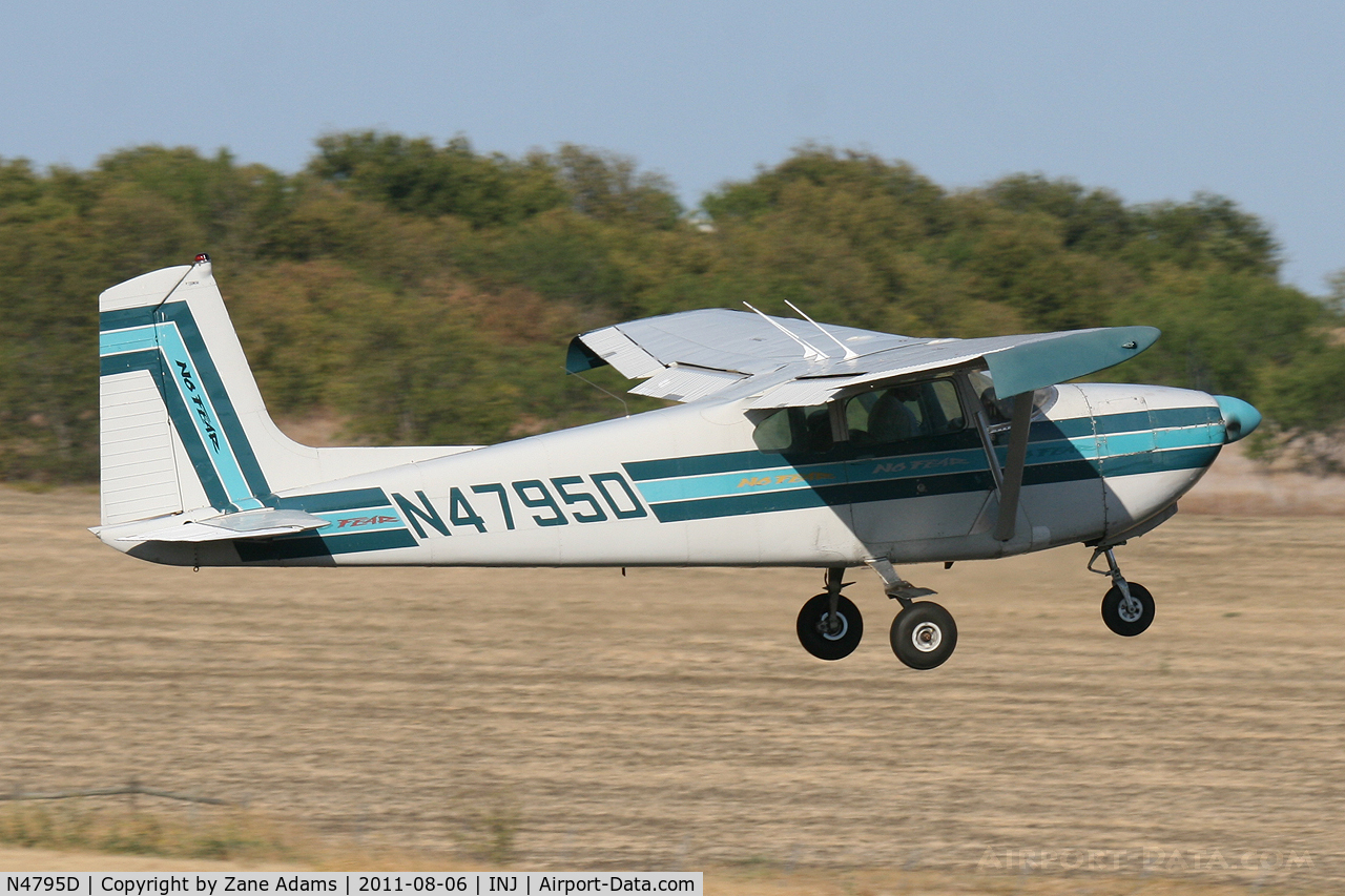 N4795D, 1958 Cessna 182A Skylane C/N 34895, At Hillsboro Municipal Airport, TX
