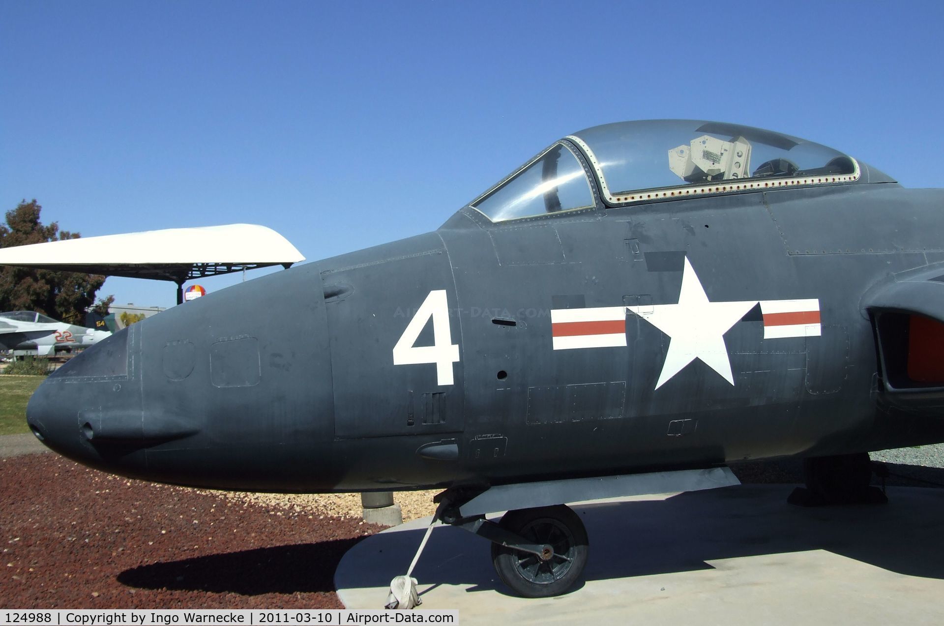 124988, McDonnell F2H-2 Banshee C/N 291, McDonnell F2H-2 Banshee at the Flying Leatherneck Aviation Museum, Miramar CA