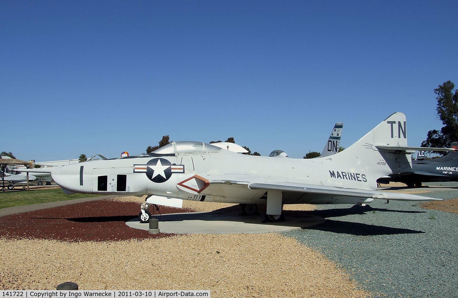 141722, Grumman RF-9J Cougar C/N 55, Grumman F9F-8P / RF-9J Cougar at the Flying Leatherneck Aviation Museum, Miramar CA