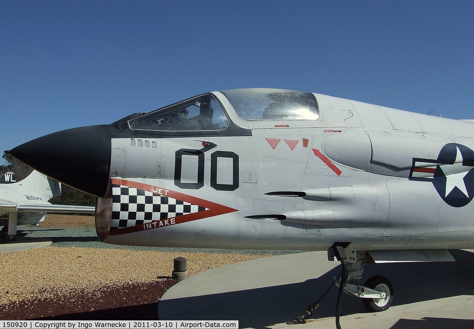 150920, Vought F-8E Crusader C/N 1205, Vought F-8E Crusader at the Flying Leatherneck Aviation Museum, Miramar CA