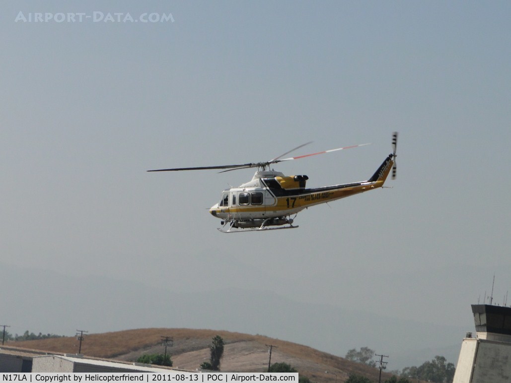 N17LA, 1992 Bell 412 C/N 36044, Nose down and westbound enroute to call