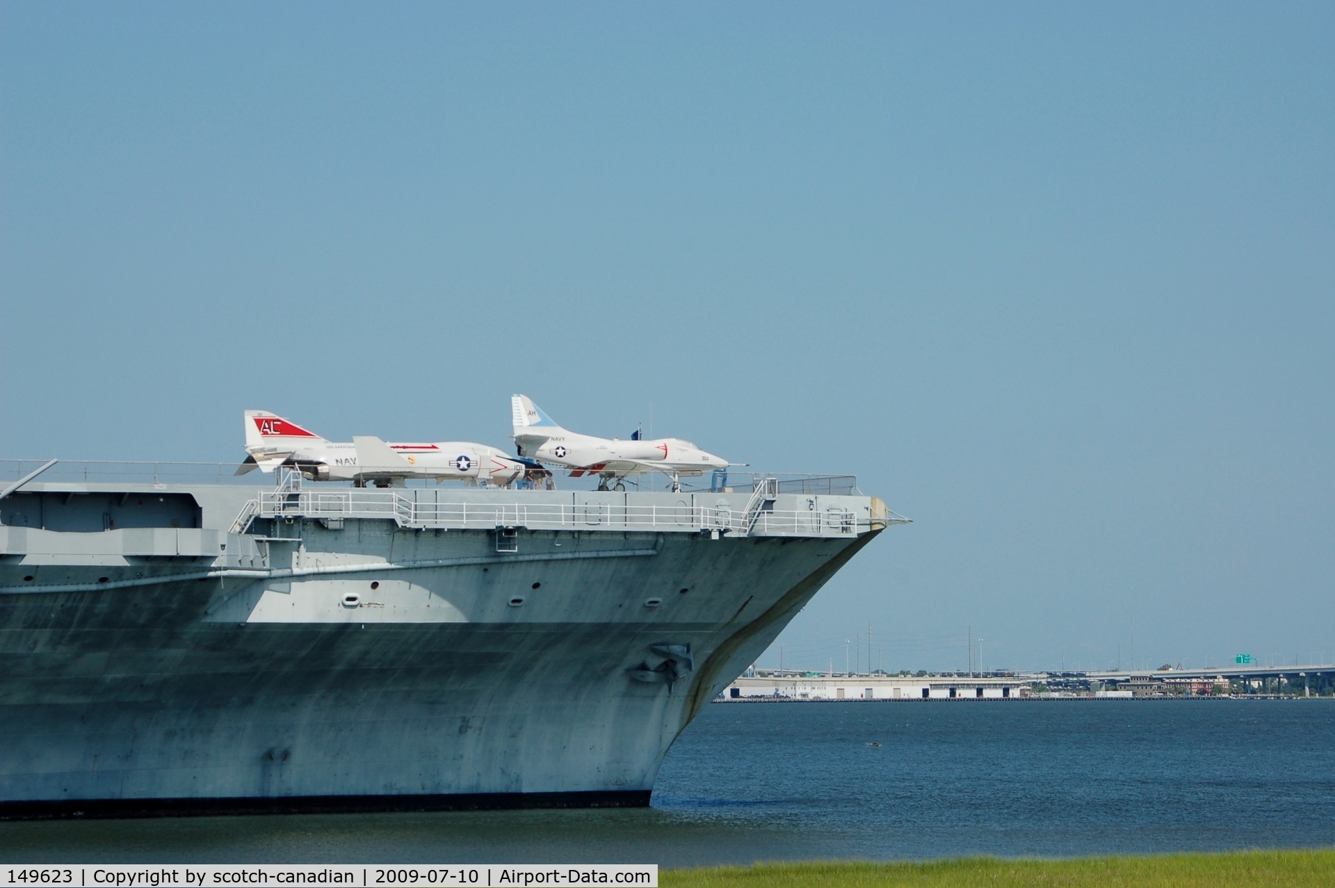 149623, Douglas A-4C Skyhawk C/N 12948, Douglas A-4C Skyhawk (A4D-2N) on the Flight Deck of the USS Yorktown, Patriots Point Naval & Maritime Museum, Mount Pleasant, SC