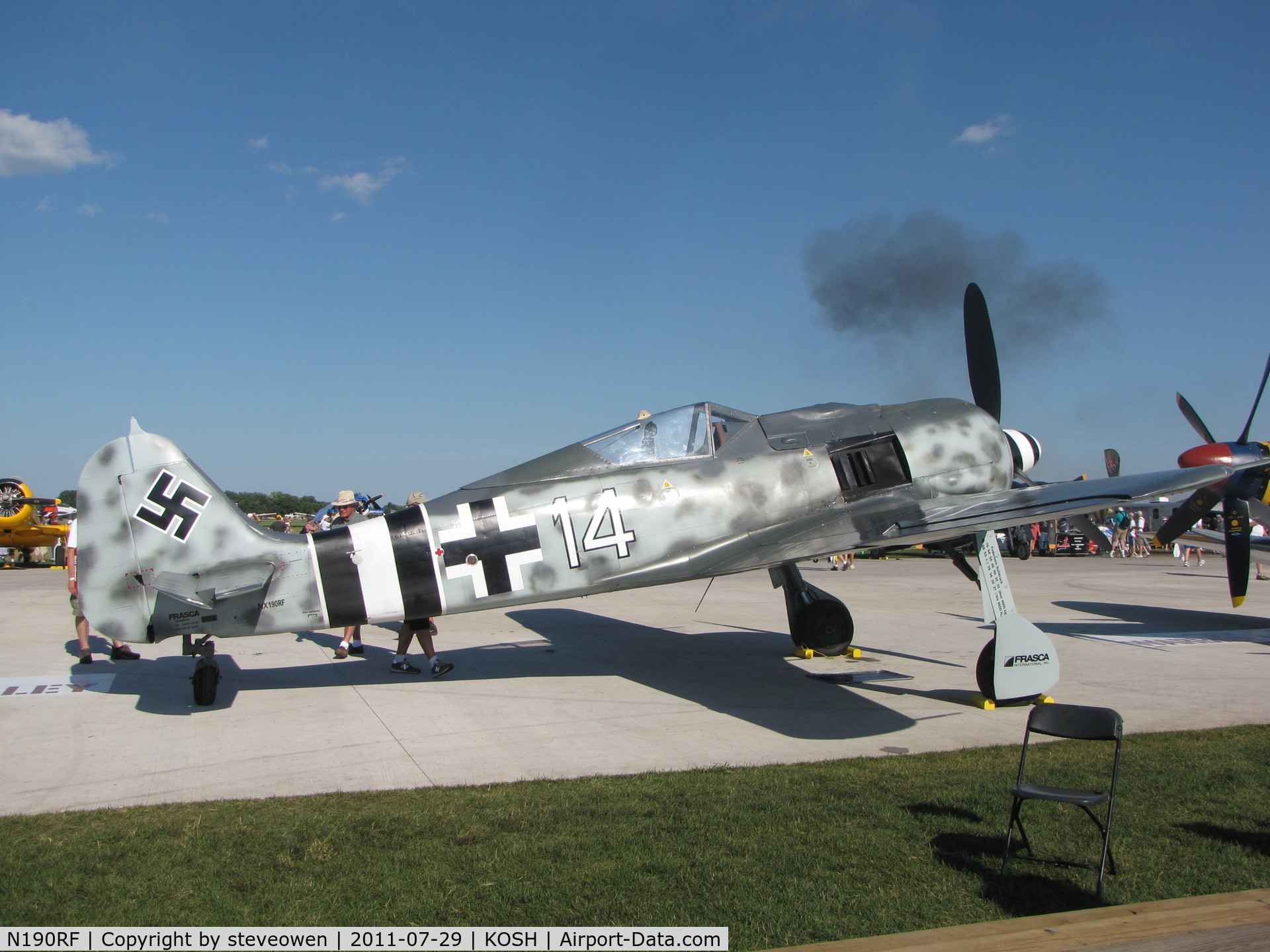 N190RF, Focke-Wulf Fw-190A-9 C/N 980 574, on display @KOSH EAA 2011