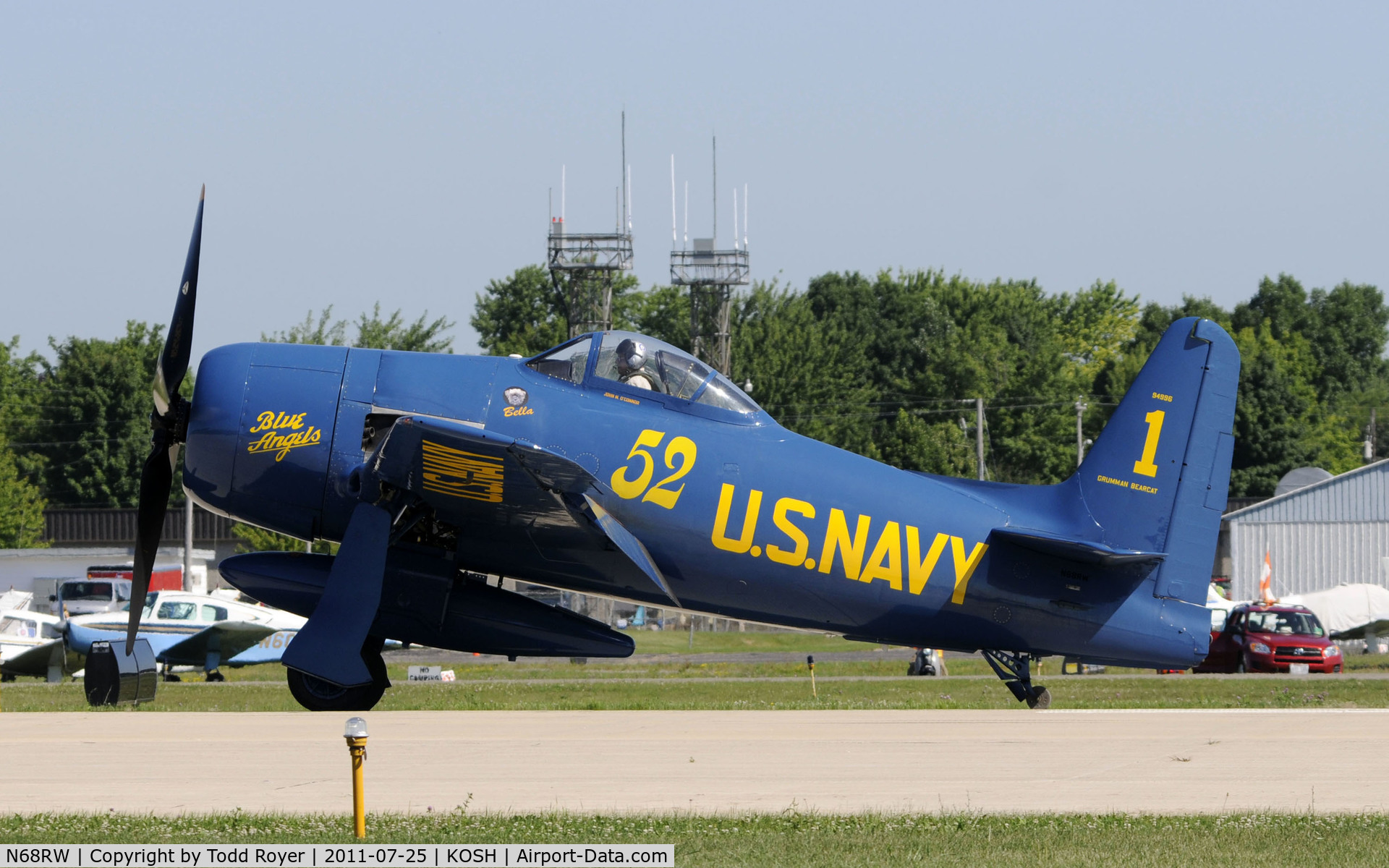 N68RW, 1947 Grumman F8F-2 (G58) Bearcat C/N D.1162, AIRVENTURE 2011