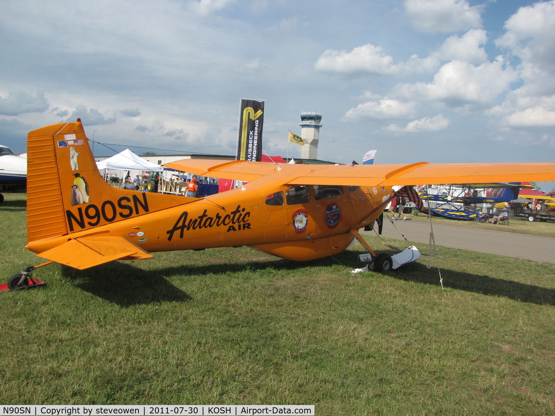 N90SN, Cessna A185F Skywagon 185 C/N 18504109, displayed EAA 2011