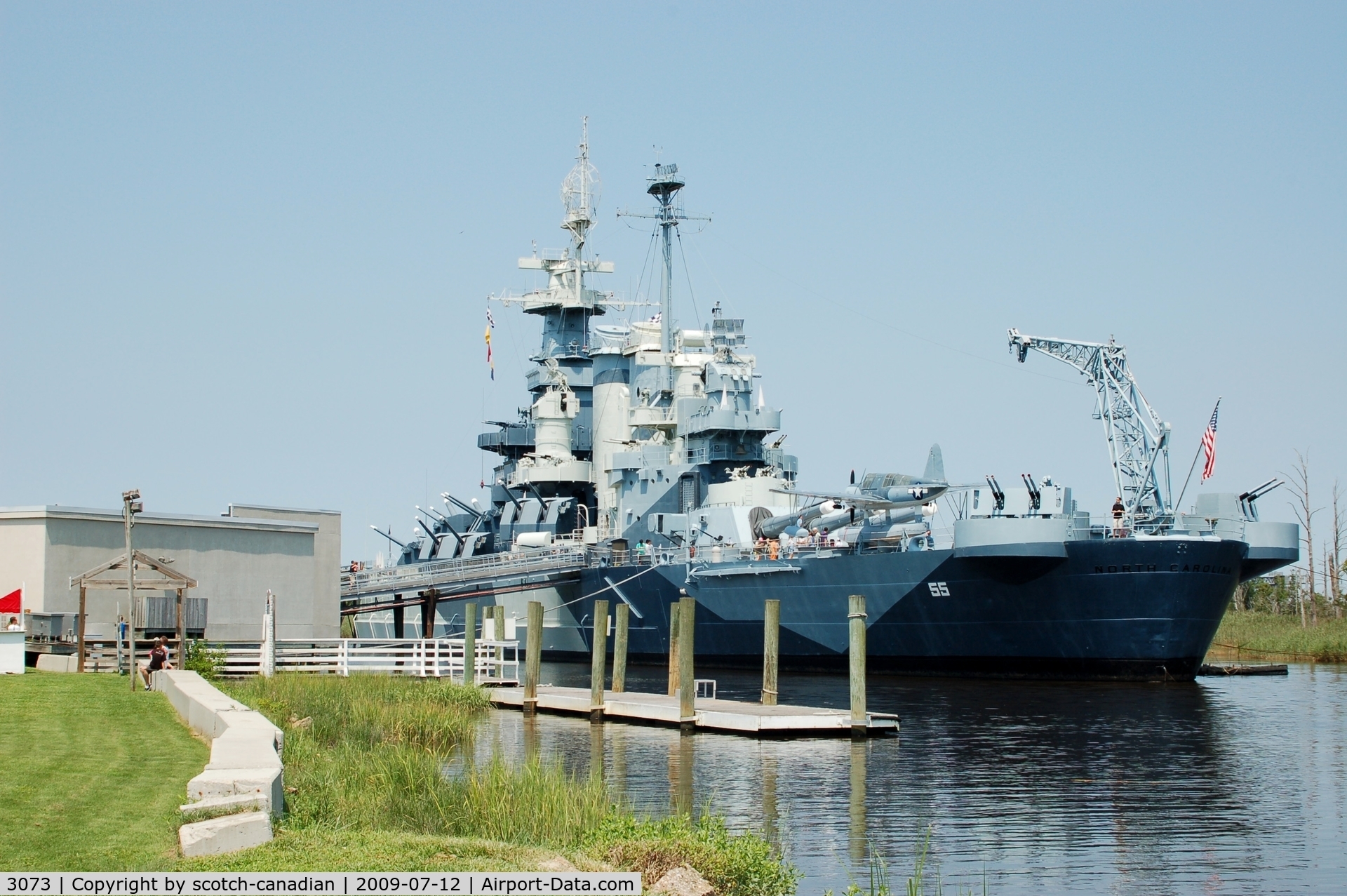 3073, 1941 Vought OS2U-3 Kingfisher C/N Not found 3073, Vought OS2U-2 Kingfisher on the USS North Carolina (BB-55) at Wilmington, NC